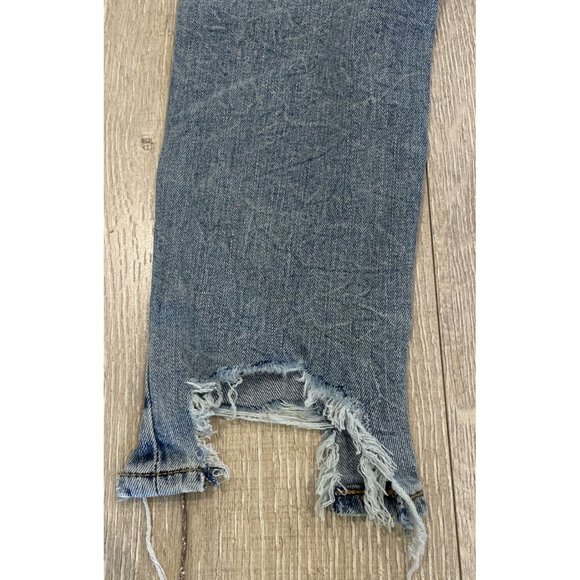 Rag & Bone JEAN Cate Mid-Rise Ankle Skinny Distressed Hem Medium Blue 26 NWT - Picture 10 of 13